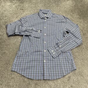 Michael Kors Slim Fit Travel Stretch Dress Shirt Mens 15 1/2 Medium Multi Plaid